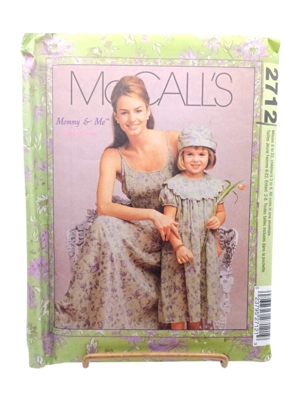 UNCUT Vintage McCalls 2712 Mommy & Me Sewing Pattern Misses & Girls Dresses 21 P